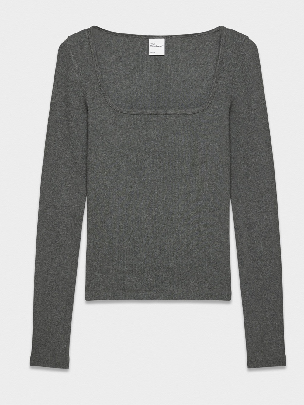 Aritzia TNA Homestretch Gray Long Sleeve Top - Size Medium